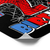 Poster C'est mon 2ème anniversaire Spider Theme Party Boy (Coin)