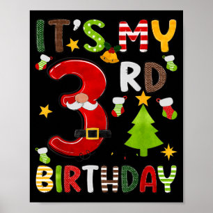 Poster C'est mon 3ème anniversaire Garçons 3 ans Enfants