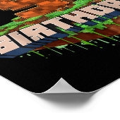 Poster C'Est Mon 5E Anniversaire Enfants Jeu Pixel Numéro (Coin)