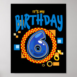 Poster C'est mon 6e anniversaire de famille de garçon jum