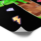 Poster C'est mon 7e anniversaire garçon sept 7 ans Pixel  (Coin)