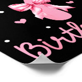 Poster C'est mon 7ème anniversaire fille coquette bow 7 a (Coin)