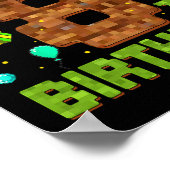 Poster C'est mon 8e anniversaire Jeu pixel anniversaire g (Coin)