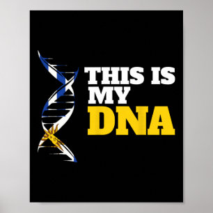 Poster C'est Mon Adn Fier Patriote Ukrainien Drapeau Ukra