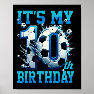 Poster C'est mon anniversaire de soccer 10 ans Fête d'ann