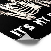 Poster C'est mon anniversaire Halloween Squelette drôle A (Coin)