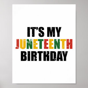 Poster C'Est Mon Anniversaire JunetDix Melanin Pride Afri