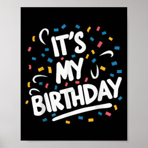 Poster C'est mon anniversaire pour les garçons les filles