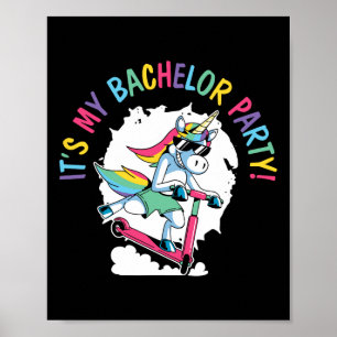 Poster C'est mon Bachelor Party Unicorn Groom Mariage Mar