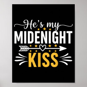 Poster C'est mon baiser de minuit Bonne année Nye apparie