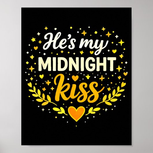 Poster C'est mon baiser de minuit Citation d'amour romant (Devant)