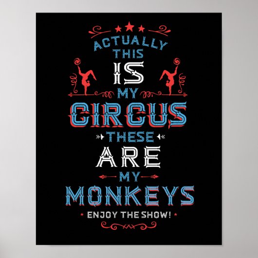 Poster C'EST mon cirque ce sont mes singes Art Print (Devant)