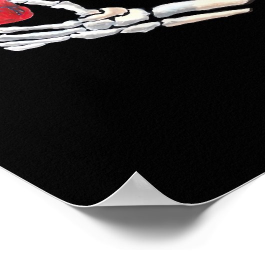 Poster C'Est Mon Coeur - Squelette Mains Coeurs (Coin)