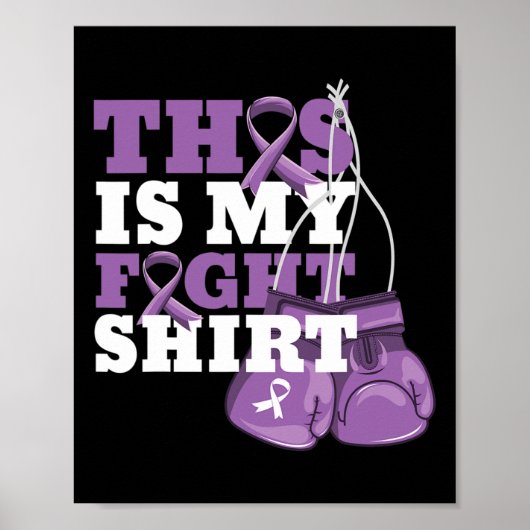 Poster C'est mon combat Alzheimer Fighter Support fort (Devant)