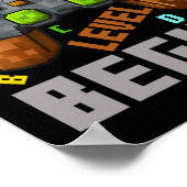 Poster C'est mon contrôleur de jeu pixelisé pour mes 10 a (Coin)
