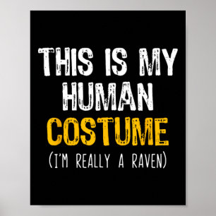 Poster C'Est Mon Corbeau Humain Halloween Drôle