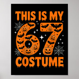 Poster C'est mon costume 67 6 7 Mème Gen Alpha Halloween