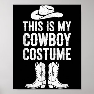 Poster C'Est Mon Costume Cowboy Chemise Occidentale Homme