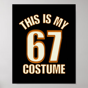 Poster C'est mon costume d'Halloween 67 paresseux Brainro