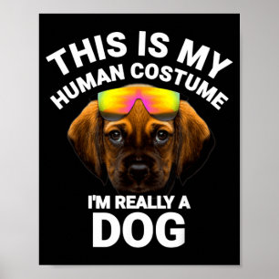 Poster C'est Mon Costume D'humain Je Suis Un Chien Drôle