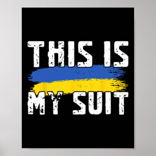 Poster C'est Mon Costume Drôle Drapeau Ukraine Zelensky D