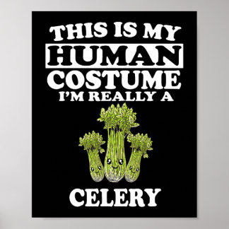 Poster C'Est Mon Costume Humain Je Suis Vraiment Une Vege