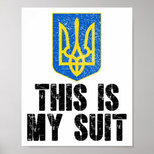 Poster C'est Mon Costume Soutien Ukraine Trident Ukrainie