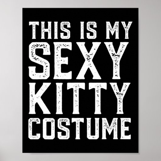 Poster C'Est Mon Costume Y Kitty Fun Easy Halloween Chat (Devant)