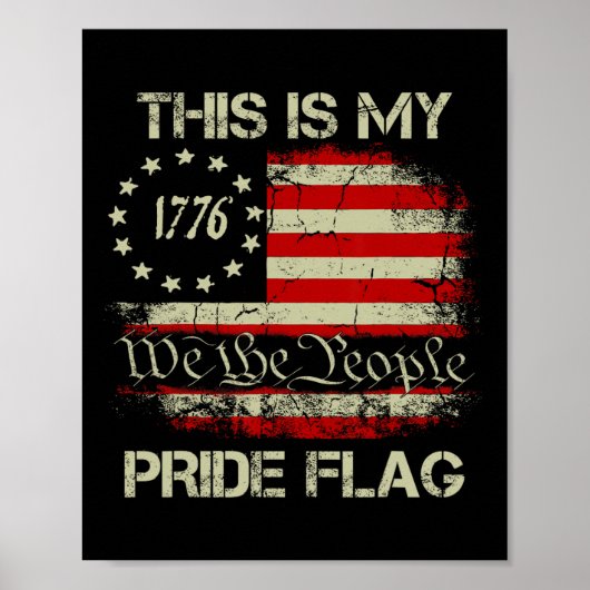 Poster C'est Mon Drapeau De Fierté Usa Américain 4 Juille (Devant)