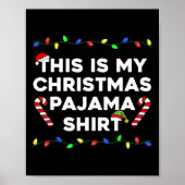 Poster C'Est Mon Fam De Noël Pyjama Lights Fun Fun (Devant)