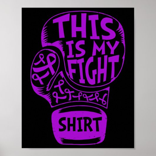 Poster C'Est Mon Gant De Ruban Violet De Fibromyalgie De (Devant)