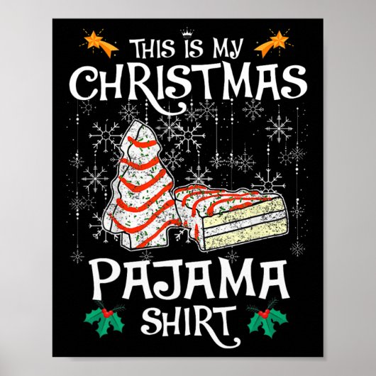 Poster C'Est Mon Gâteau De Noël Fun Pajama De Noël (Devant)