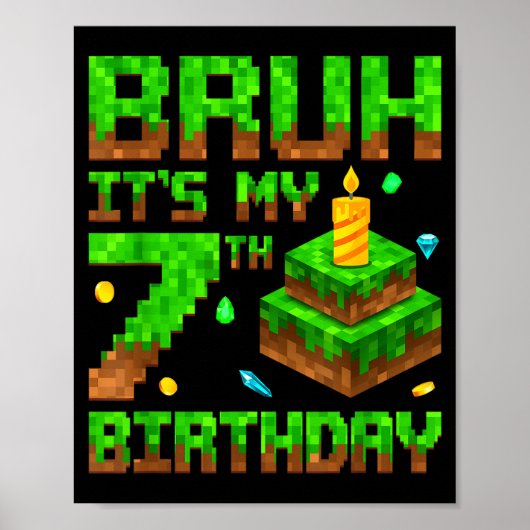 Poster C'est mon jeu d'anniversaire de 7 ans Xel 7 ans (Devant)
