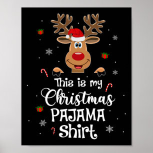 Poster C'Est Mon Jeu De Noël Amusant Reindee De Noël