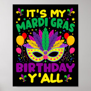 Poster C'Est Mon Mardi Gras Anniversaire Yall Mardi Gras 