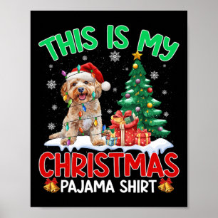Poster C'Est Mon Noël Pajama Apoo Amoureux de les chiens 