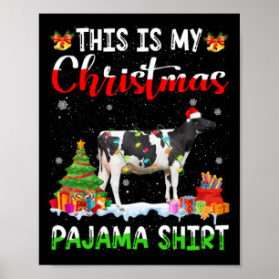 Poster C'Est Mon Pajama De Noël Louvain De Vache Laitière