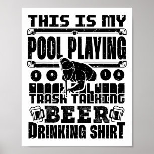 Poster C'Est Mon Piscine Jouer À La Déchets Parler Bière