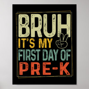 Poster C'est mon premier jour de pré-maternelle, retour à