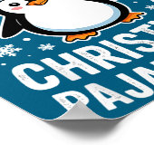 Poster C'est mon pyjama de pingouin de Noël (Coin)
