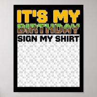 C'est mon signe d'anniversaire Ma chemise Pixel Ga