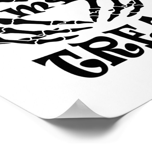 Poster C'est mon traitement Skeleton main drôle Halloween (Coin)