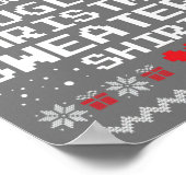 Poster C'est mon trop chaud pour un pull de Noël moche (Coin)