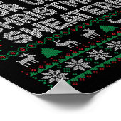 Poster C'est mon trop chaud pour un pull de Noël moche (Coin)