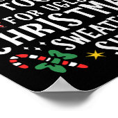 Poster C'est mon trop chaud pour un pull de Noël moche (Coin)