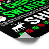 Poster C'est mon trop chaud pour un pull de Noël moche (Coin)