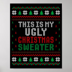 Poster C'est mon vilain pull de Noël Xmas
