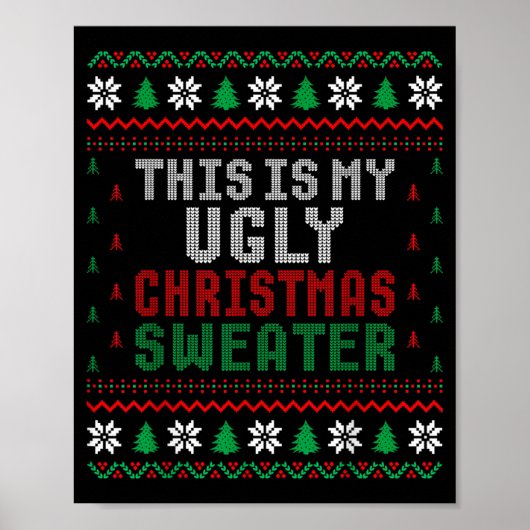 Poster C'est mon vilain pull de Noël Xmas (Devant)