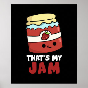 Poster C'est My Jam Funny Jar of Jam Pun Dark BG