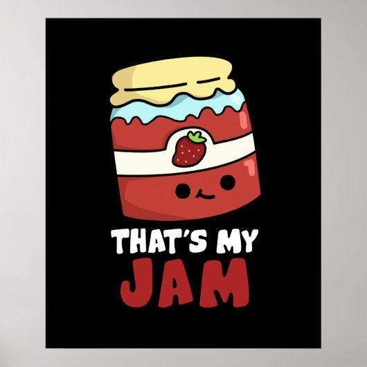 Poster C'est My Jam Funny Jar of Jam Pun Dark BG (Devant)